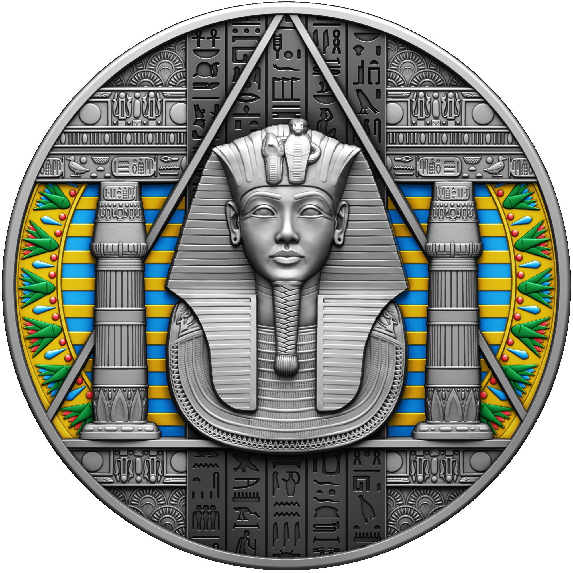 EGYPTIAN Ancient Civilizations 2 Oz Silver Coin 2000 Francs Cameroun 2024 - PARTHAVA COIN