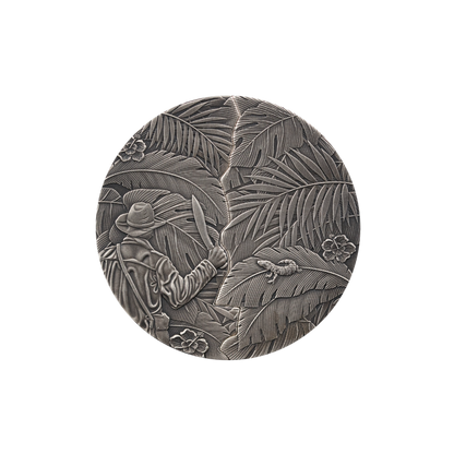 EL DORADO Sliding Door Technique 5 Oz Silver Coin $5 Barbados 2024