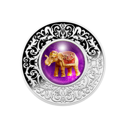 ELEPHANT Lucky Charm Silver Coin 500 Francs Cameroon 2023
