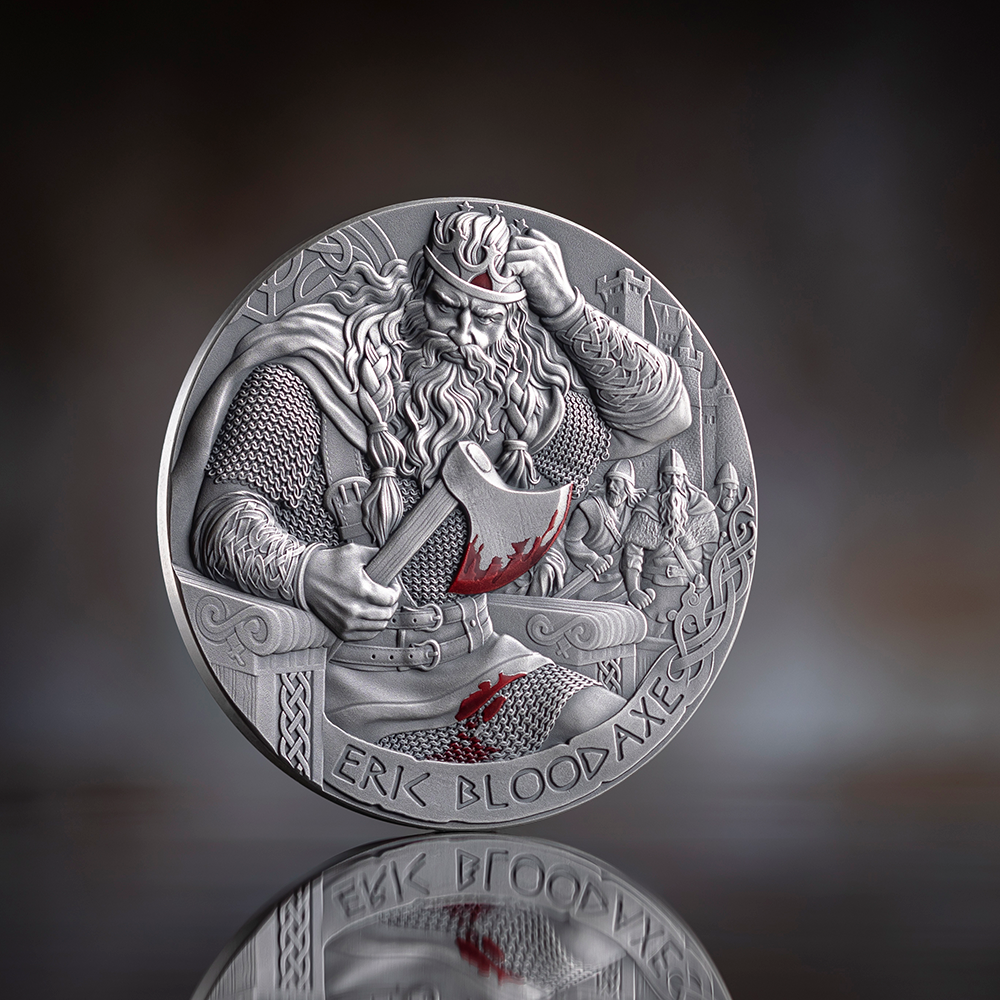 Eric Bloodaxe The Way To Valhalla 2 Oz Silver Coin MINT XXI
