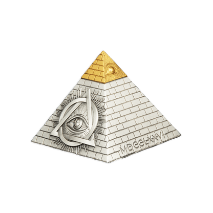 EYE OF PROVIDENCE Pyramid 5 Oz Silver Coin $5 Barbados 2023