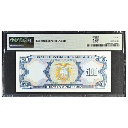 Ecuador 500 Sucres 1988 Pick 124a Gem UNC 66 EPQ