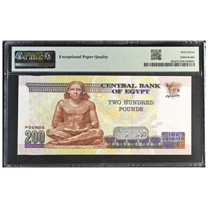 Egypt 200 Pounds 2015 Pick 68a Choice UNC 67 EPQ