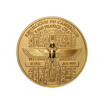 Egyptian Gods Gold Grandeur 5 Oz Silver Coin 2025