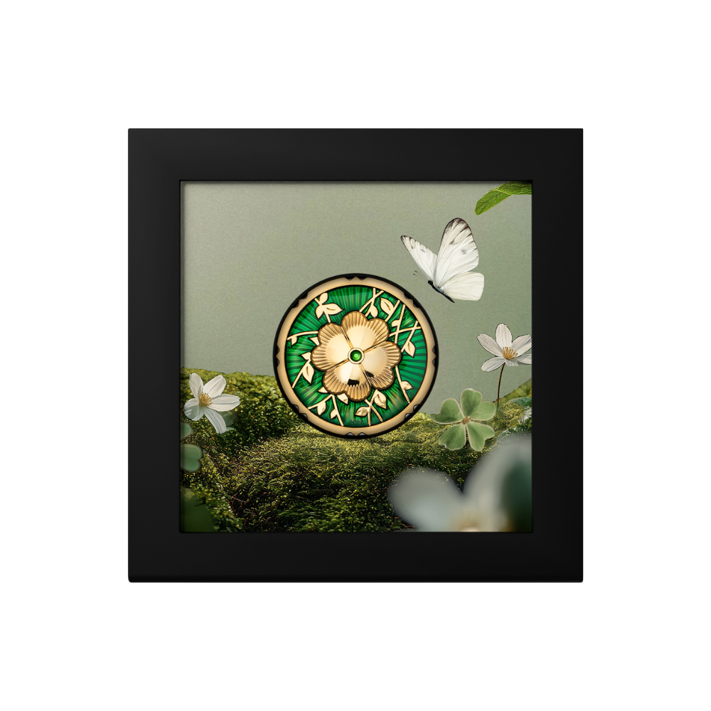 Evergreen Clover Gilded 1 Oz Silver Coin 2025