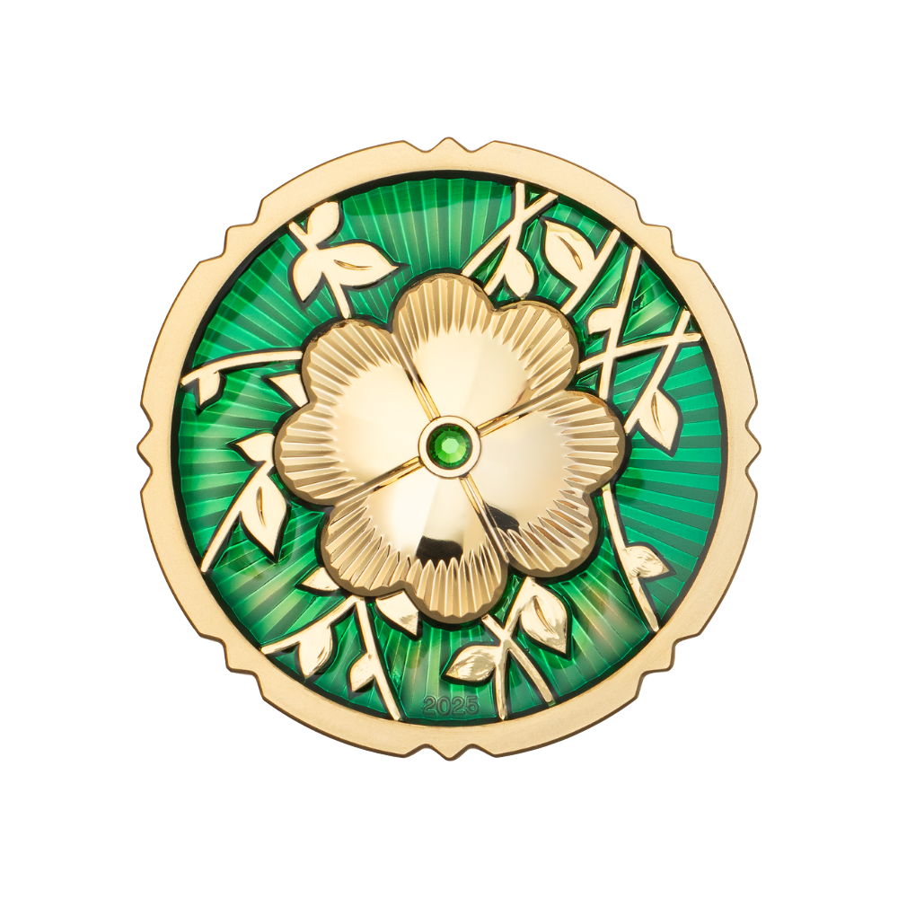 Evergreen Clover Gilded 1 Oz Silver Coin 2025