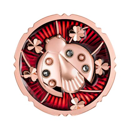 Evergreen Ladybug Rose Gilded 1 Oz Silver Coin 2026 CIT