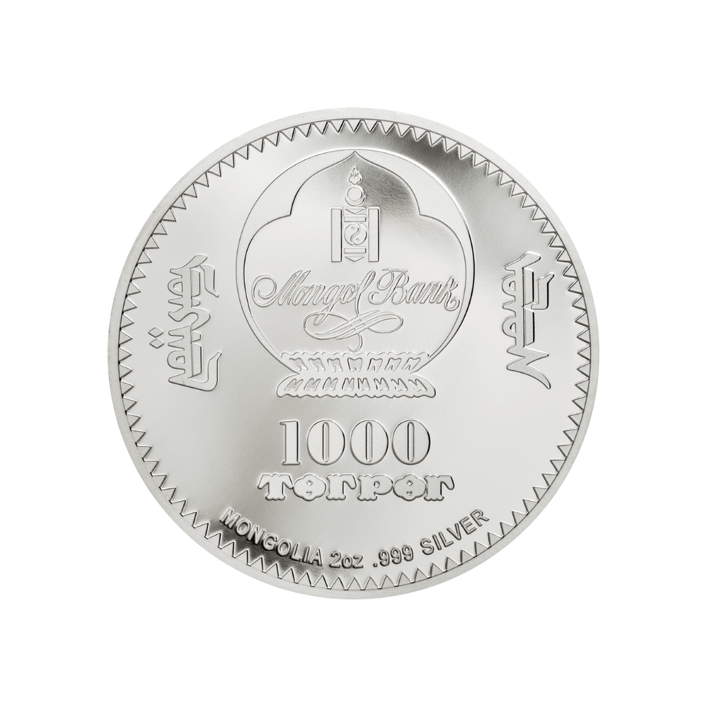 FABERGE EGG Peter Carl 100th Anniversary 2 Oz Silver Coin 1000 Togrog Mongolia 2020