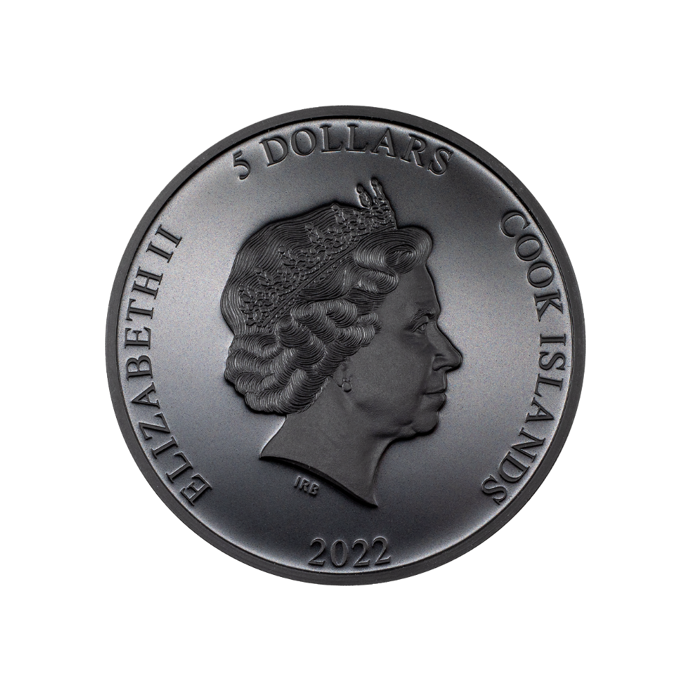 FEAR OF THE DARK Iron Maiden 1 Oz Silver Coin $5 Cook Islands 2022