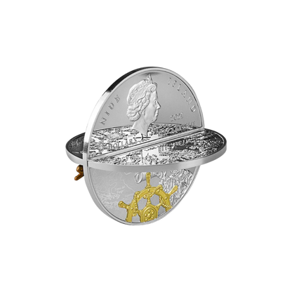 FERDINAND MAGELLAN 3D Shape 500th Anniversary 2 Oz Silver Coin $5 Niue 2021