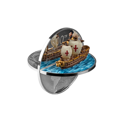 FERDINAND MAGELLAN 3D Shape 500th Anniversary 2 Oz Silver Coin $5 Niue 2021