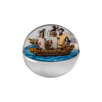 FERDINAND MAGELLAN 3D Shape 500th Anniversary 2 Oz Silver Coin $5 Niue 2021