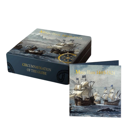 FERDINAND MAGELLAN 500th Anniversary 3 Oz Silver Coin $5 Barbados 2021