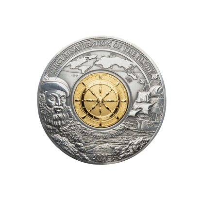 FERDINAND MAGELLAN 500th Anniversary 3 Oz Silver Coin $5 Barbados 2021