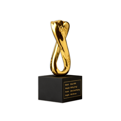 FIFA World Cup 2022 Emblem 3D Replica Silver Gold Plated 1kg