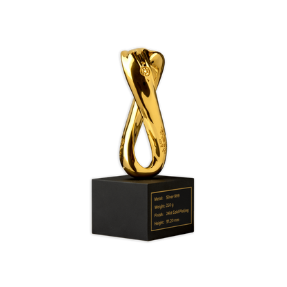 FIFA World Cup 2022 Emblem 3D Replica Silver Gold Plated 250g