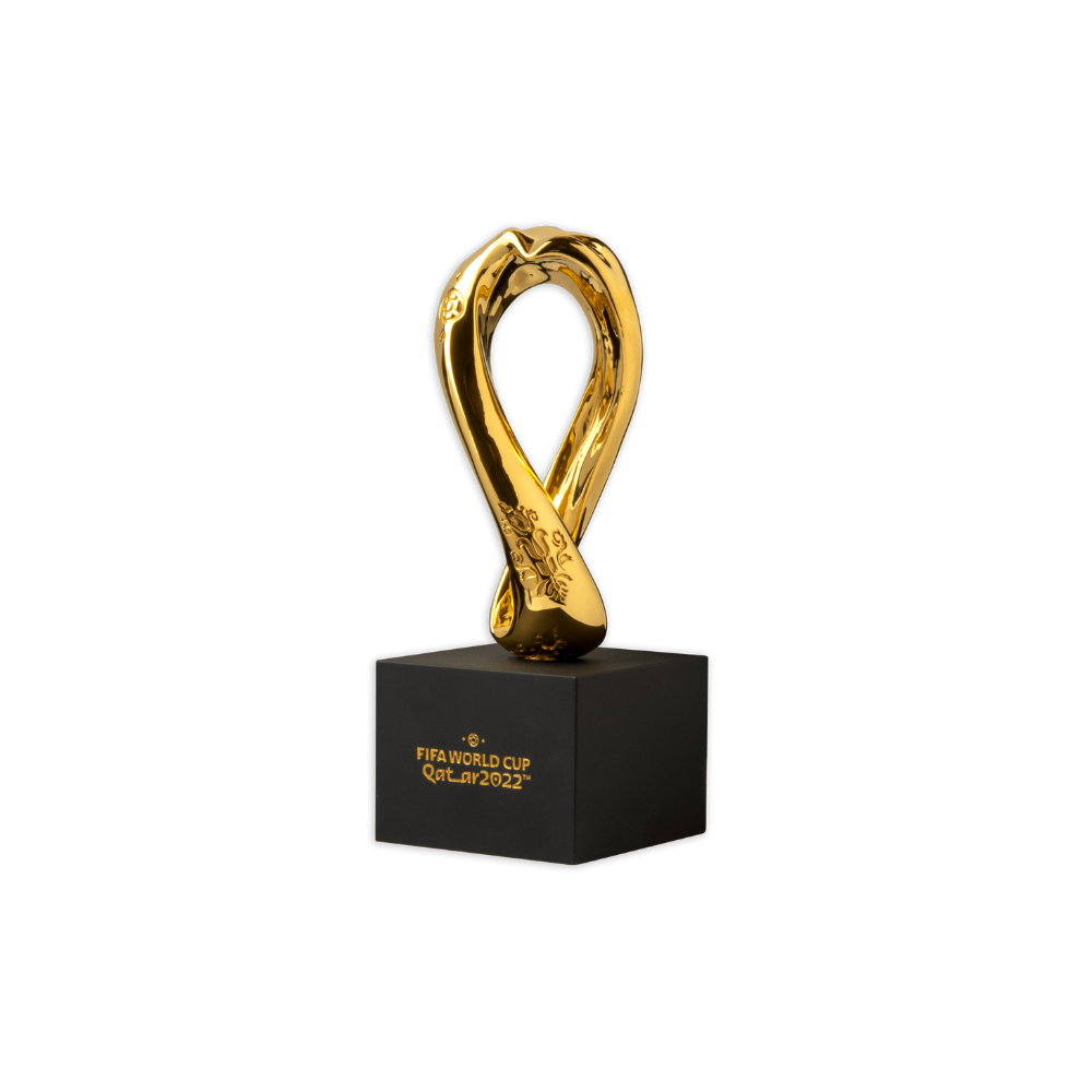 FIFA World Cup 2022 Emblem 3D Replica Silver Gold Plated 250g