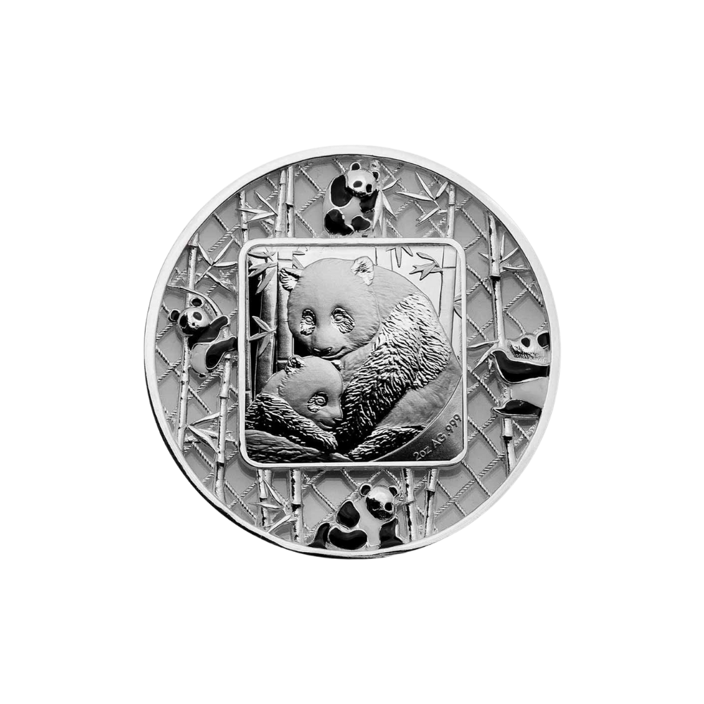 FILIGREE PANDA 2 Oz Silver Coin $5 Solomon Island 2021