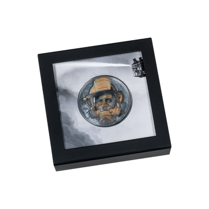 FIREFIGHTER Real Heroes 3 Oz Silver Coin $20 Cook Islands 2021