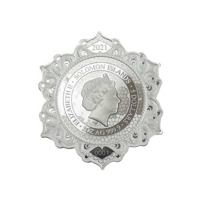 FISH OF THE 2ND CHAKRA Phil Lewis 2 Oz Silver Coin $5 Solomon Islands 2021 - COA #16