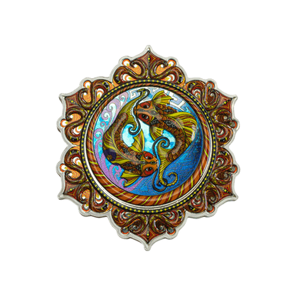 FISH OF THE 2ND CHAKRA Phil Lewis 2 Oz Silver Coin $5 Solomon Islands 2021 - COA #16