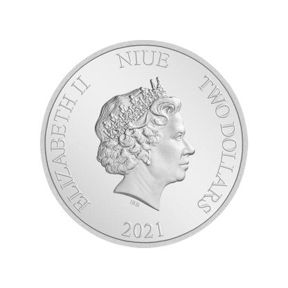 FLAMINGOS Love is Precious 1 Oz Silver Coin $2 Niue 2021