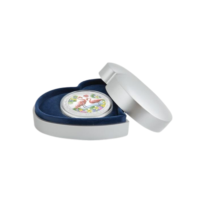 FLAMINGOS Love is Precious 1 Oz Silver Coin $2 Niue 2021