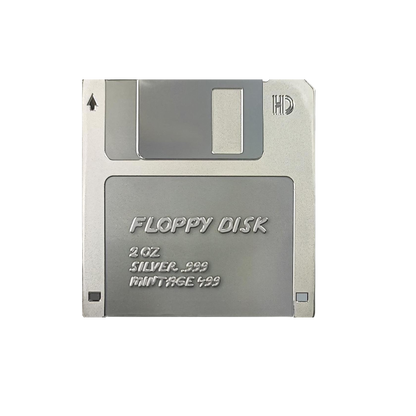 FLOPPY DISK TechStalgic 2 Oz Silver Coin $2 Niue 2024