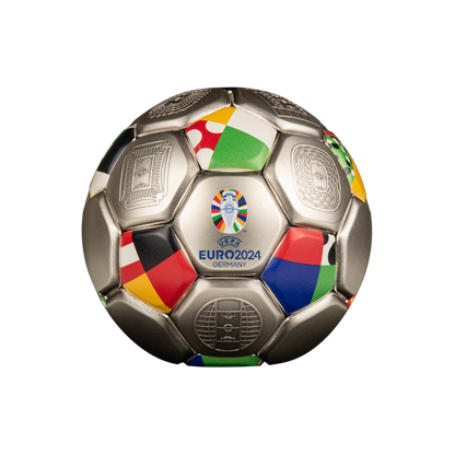 FOOTBALL UEFA EURO Spherical 3 Oz Silver Coin $10 Solomon Islands 2024