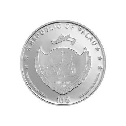 FORGET ME NOT Flowers and Leaves 2 Oz Silver Coin $10 Palau 2023