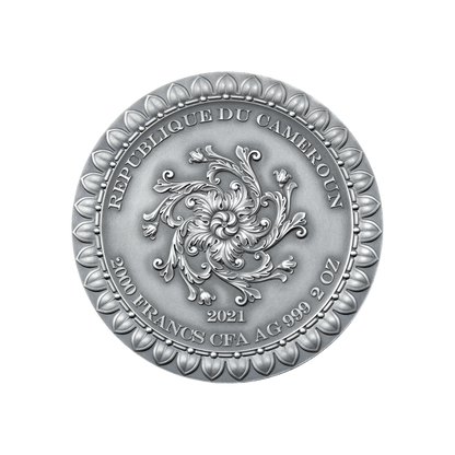 FORTUNA Celestial Beauty 2 Oz Silver Coin 2000 Francs Cameroon 2020