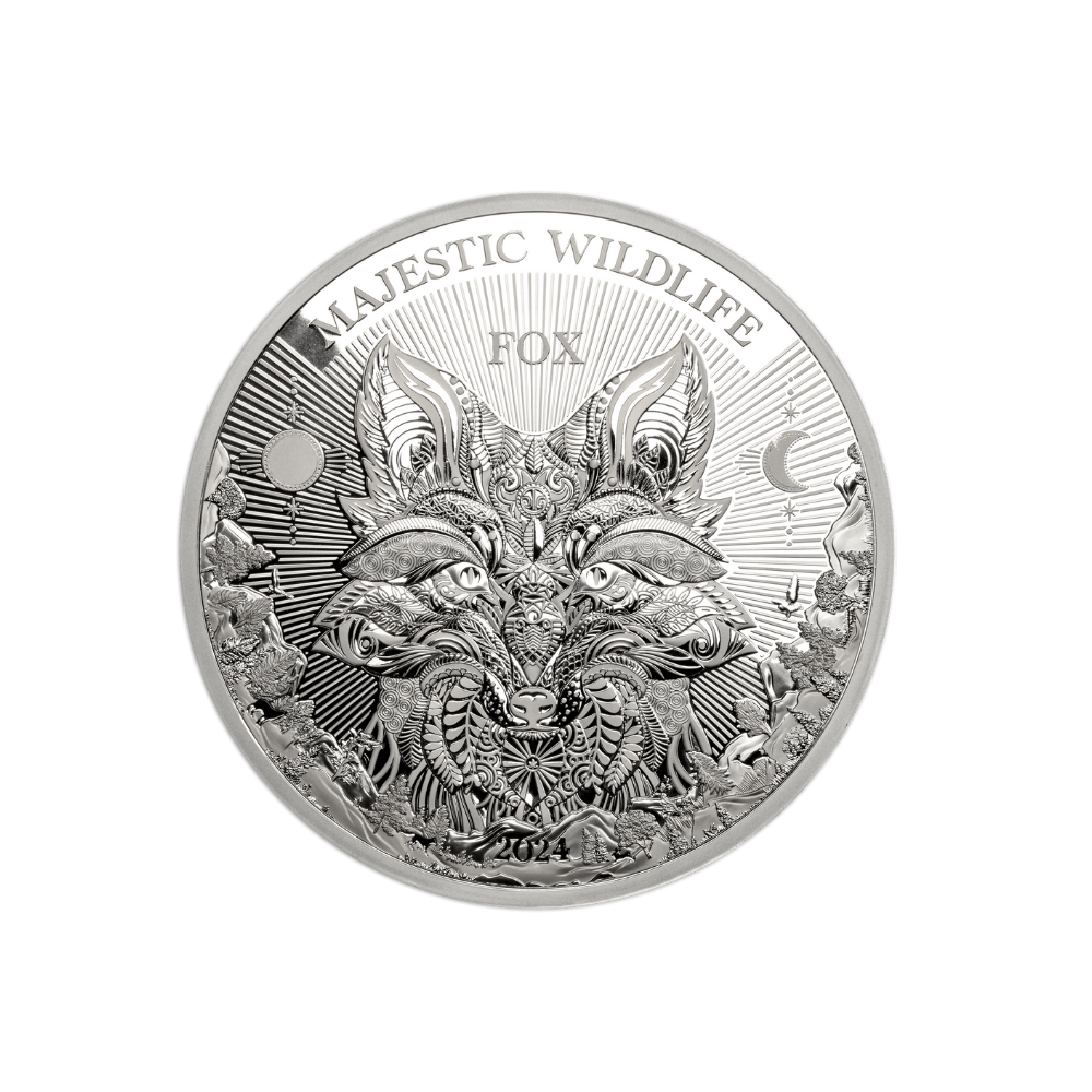FOX Majestic Wildlife 1 Kg Kilo Silver Coin $25 Samoa 2024
