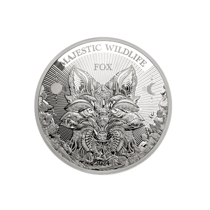 FOX Majestic Wildlife 1 Kg Kilo Silver Coin $25 Samoa 2024