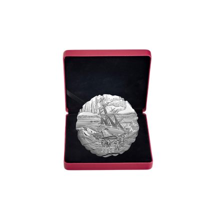 FRANKLINS LOST ARCTIC EXPEDITION Ship Silver Coin $50 Canada 2020