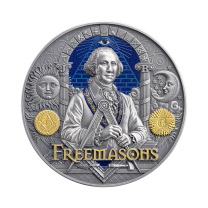 Freemasons Secret Societies 2 Oz Silver Coin 2027 Mint XXI 