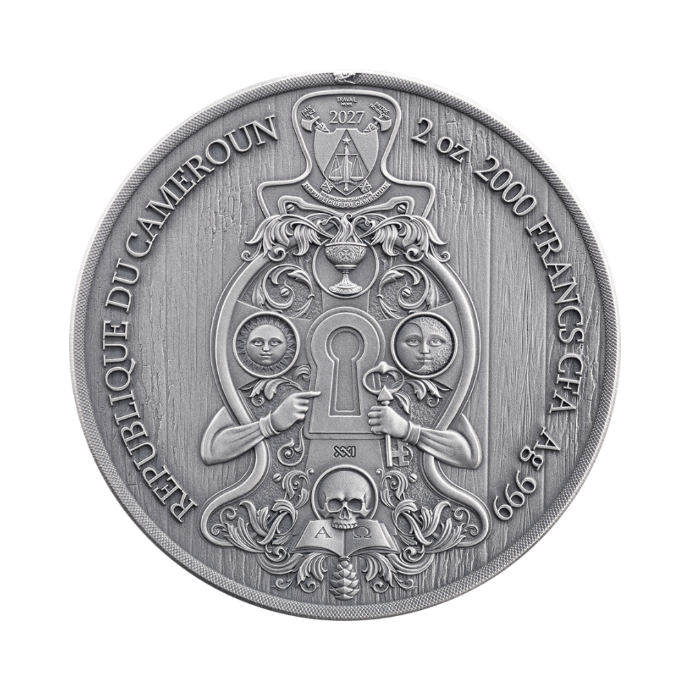 Freemasons Secret Societies 2 Oz Silver Coin 2027 Mint XXI 