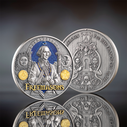Freemasons Secret Societies 2 Oz Silver Coin 2027 Mint XXI 