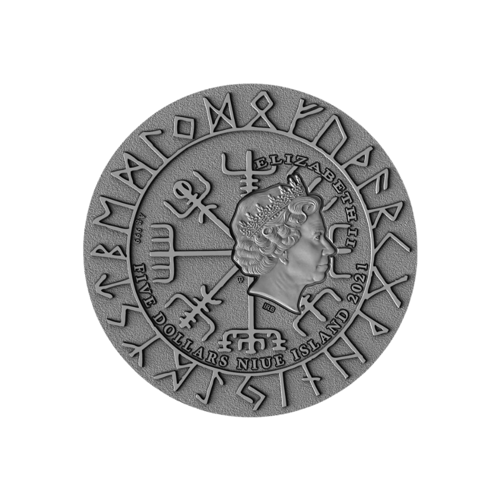 FREYDIS EIRIKSDOTTIR Vikings 2 Oz Silver Coin $5 Niue 2021