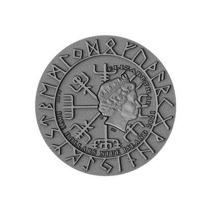FREYDIS EIRIKSDOTTIR Vikings 2 Oz Silver Coin $5 Niue 2021