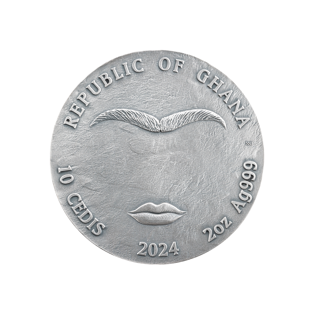 FRIDA 2 Oz Silver Coin 10 Cedis Ghana 2024