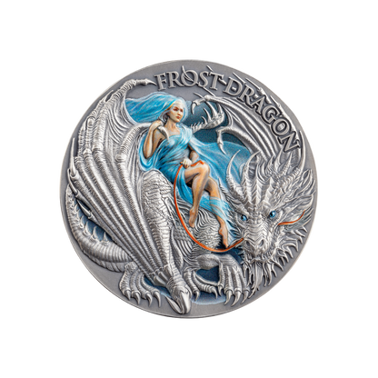 FROST DRAGON 2 Oz Silver Coin 2000 Francs Cameroon 2024