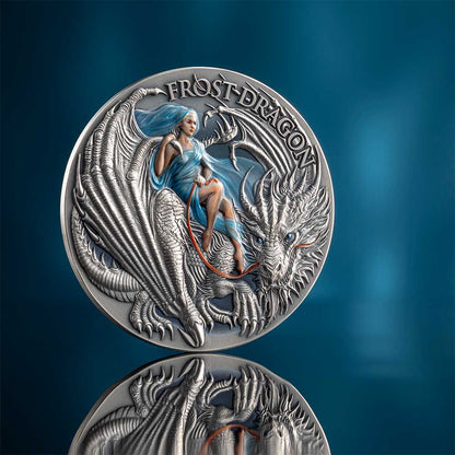 FROST DRAGON 2 Oz Silver Coin 2000 Francs Cameroon 2024 - PARTHAVA COIN