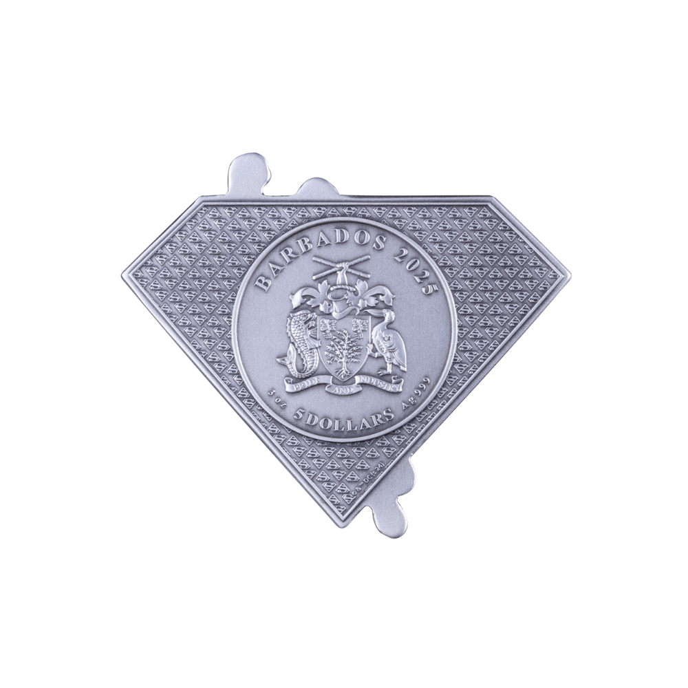 FULL OF SUPERPOWER Superman 3 Oz Silver Coin $5 Barbados 2025