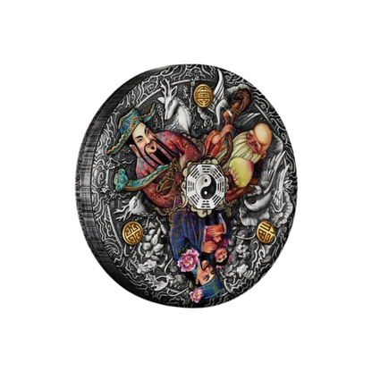 FU LU SHOU 5 Oz Silver Coin $5 Tuvalu 2021