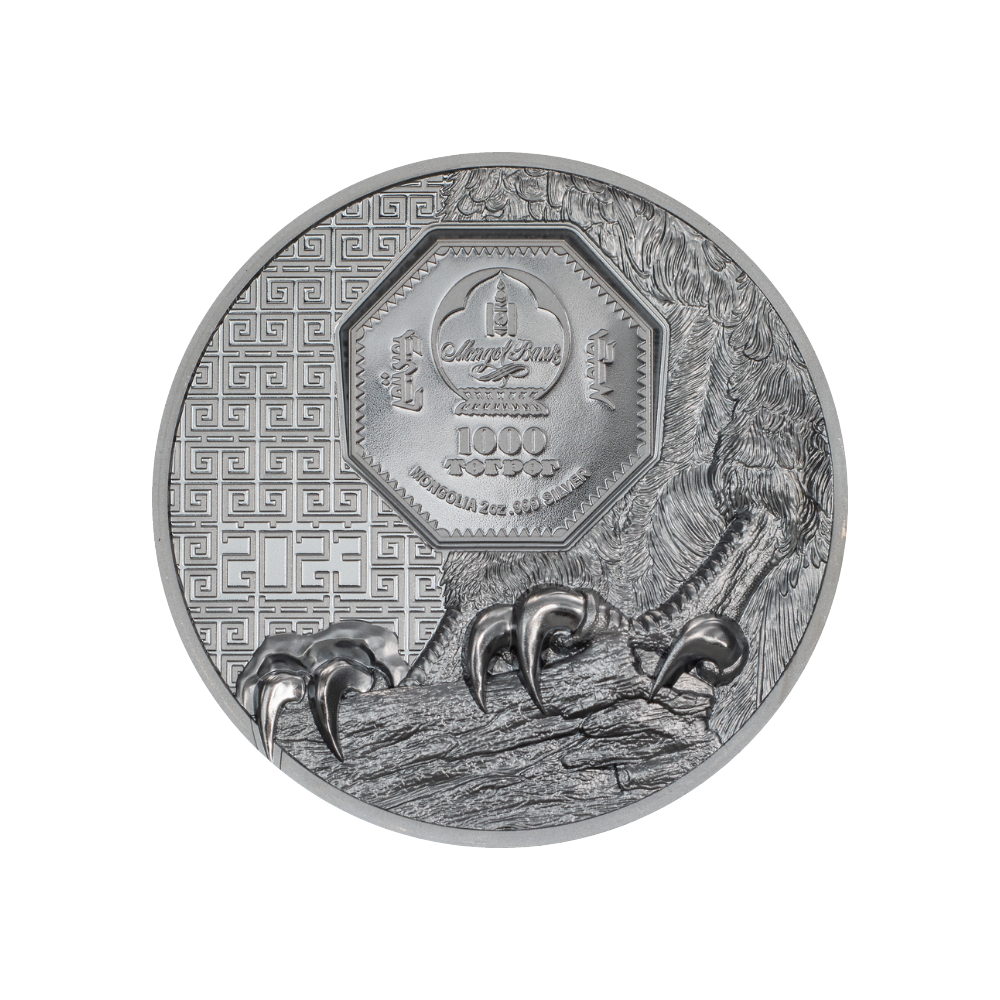 Falcon Wild Mongolia 2 Oz Silver Coin 2023