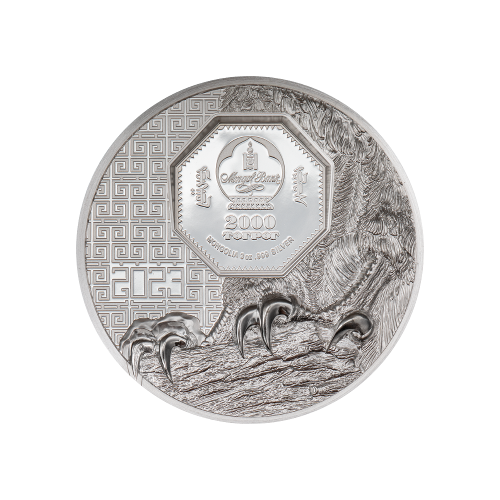Falcon Wild Mongolia 3 Oz Silver Coin 2023