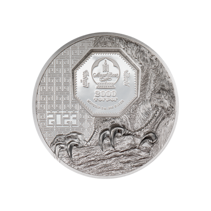 Falcon Wild Mongolia 3 Oz Silver Coin 2023