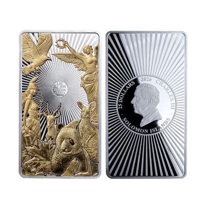 Famous Bullion Giants 1 Kg Silver Bar 2026 MDM