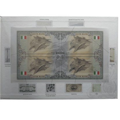 Ferrari Auto Fantasy Note – Limited Uncut Sheet of 4 High-Performance Collectible Banknotes