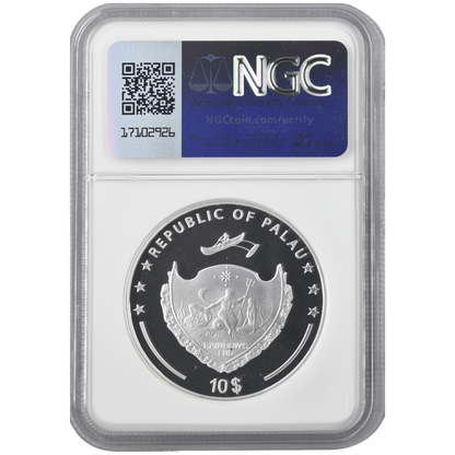 Forget Me Not Flowers and Leaves 2 Oz Silver Coin - PF 70 ULTRA CAMEO - PARTHAVA COIN